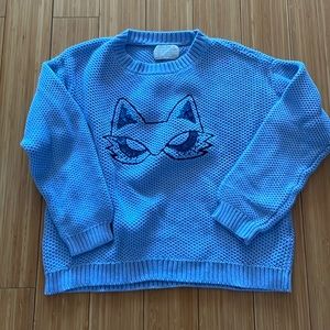 Girls Zara light blue sweater - size 13-14
